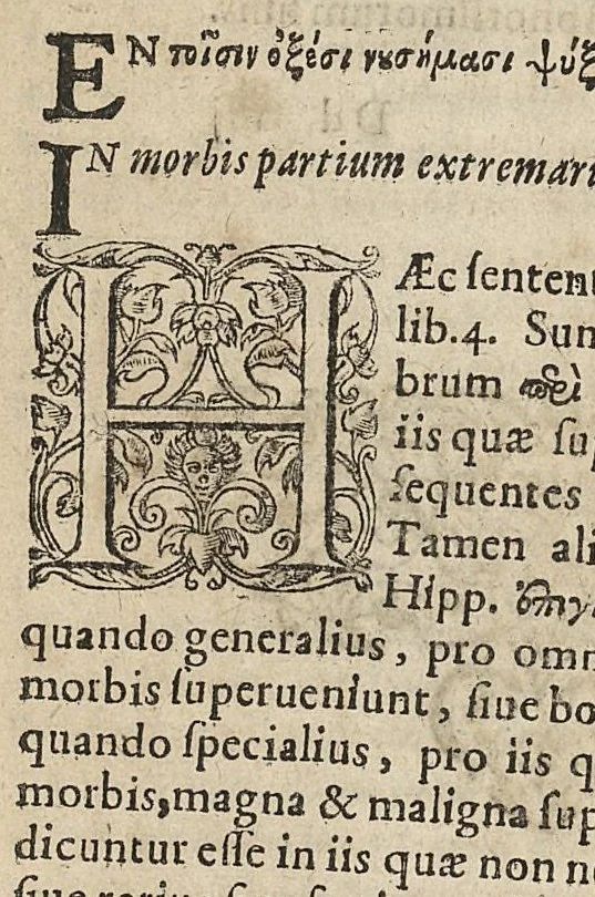 An illustration from Jacobi Hollerii In Aphorismos Hippocratis commentarii septem. Recens per Joan. Liebautium in lucem editi : ejusdem scholiis doctissimis illustrati., 1620, leaf 815