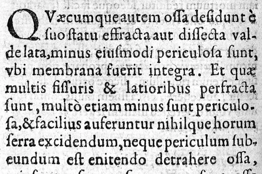 An illustration from Hippocratis Chirurgia de Medico; de vulneribus; de hæmorrhoidibus; de fistulis; de vulneribus capitis, nunc primum Graece restituta, Latinitate donata, et commentariis illustrata. A. Steph. Manialdo ..., 1619, leaf 419