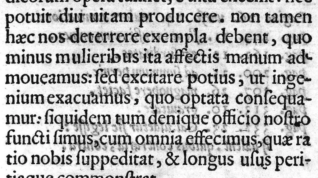 An illustration from Galeni In Hippocratis librum de humoribus commentarii tres, ejusdem Reliquum sexti commentarii in sextum de vulgaribus morbis, itemque septimus et octavus, nuper in lucem editi ac latinitate donati, Jo. Baptista Rasario interprete, 1562, leaf 580