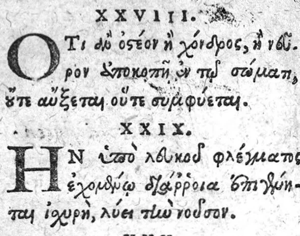 An illustration from [Hippokratous Aphorismon Tmemata =]Aphorismi Hippocratis latino sermone expressi, Guilielmo Plantio,... interprete, 1621, leaf 205