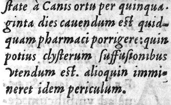 An illustration from Hippokratous peri tôn Pharmakôn kathairontôn = Hippocratis de Pharmacis purgantibus Libellus Ex Cuiaciano cod. à R. P. S. I. exscriptus : hactenus in plerisque Hippocratis editionibus desiratus. Fed. Morellus professorum Reg. decanus Lat. vertit et notis illustravit., 1621, leaf 18