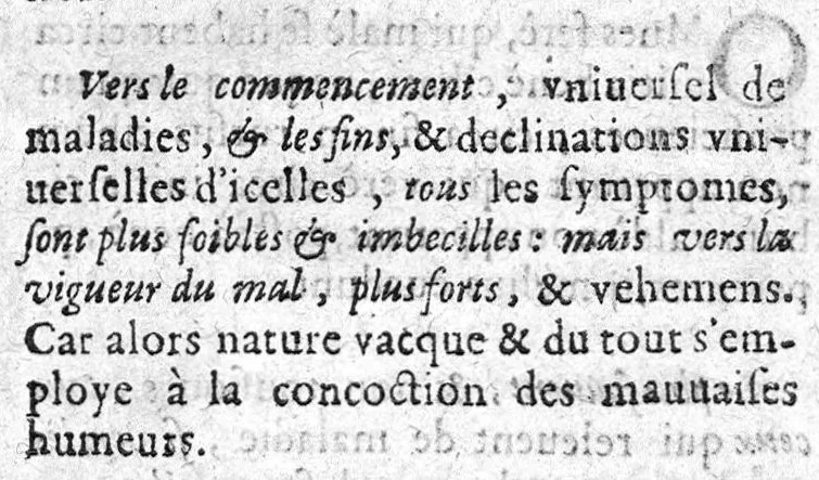 An illustration from Les aphorismes d’Hippocrate avec le commentaire de Galien sur le premier livre, ...derniere edition..., 1615, leaf 230