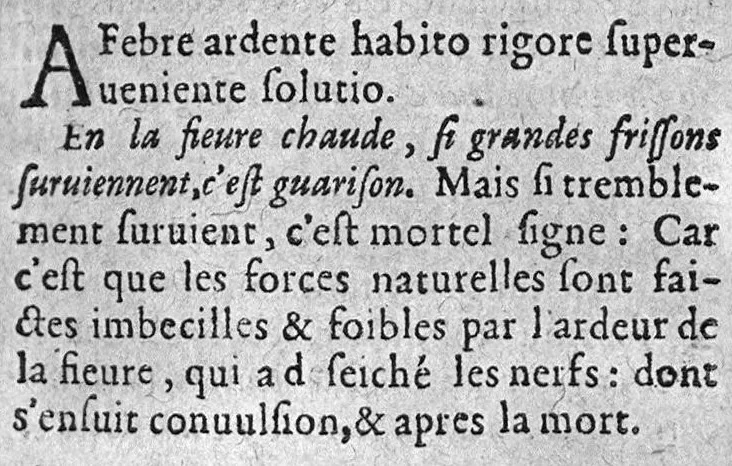 An illustration from Les aphorismes d’Hippocrate avec le commentaire de Galien sur le premier livre, ...derniere edition..., 1615, leaf 310