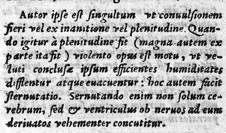 An illustration from Hippocratis Aphorismi Græce et Latine, ita digesti in ordinem, ut mutuo sese explicare, & ad morborum curationem singuli suo è loco prodire videantur, cum brevi expositione ex Galeni commentariis desumpta. Ejusd. Hippocr. Prænotionum libri tres, cum explicatione eodem ex fonte hausta. Per Joannem Butinum medicum. Insignores aliquot sententiae selectæ ex libris Aurelii Cornelii Celsi, 1580, leaf 134