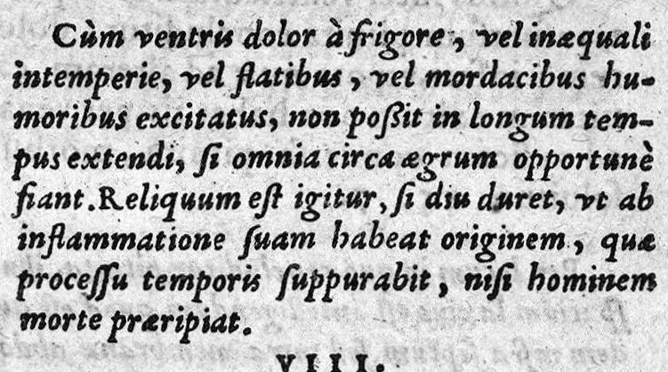 An illustration from Hippocratis Aphorismi Græce et Latine, ita digesti in ordinem, ut mutuo sese explicare, & ad morborum curationem singuli suo è loco prodire videantur, cum brevi expositione ex Galeni commentariis desumpta. Ejusd. Hippocr. Prænotionum libri tres, cum explicatione eodem ex fonte hausta. Per Joannem Butinum medicum. Insignores aliquot sententiae selectæ ex libris Aurelii Cornelii Celsi, 1580, leaf 152