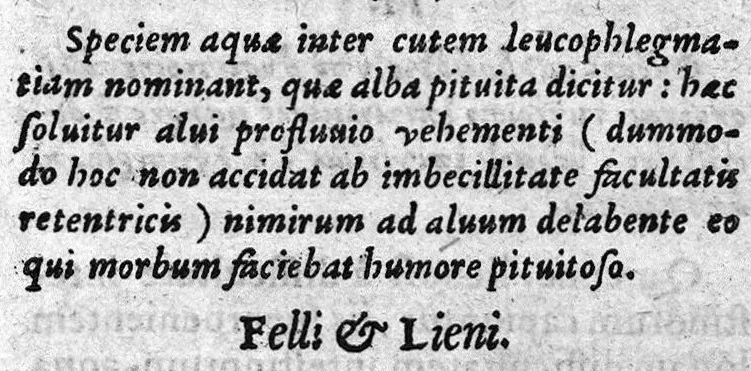 An illustration from Hippocratis Aphorismi Græce et Latine, ita digesti in ordinem, ut mutuo sese explicare, & ad morborum curationem singuli suo è loco prodire videantur, cum brevi expositione ex Galeni commentariis desumpta. Ejusd. Hippocr. Prænotionum libri tres, cum explicatione eodem ex fonte hausta. Per Joannem Butinum medicum. Insignores aliquot sententiae selectæ ex libris Aurelii Cornelii Celsi, 1580, leaf 170