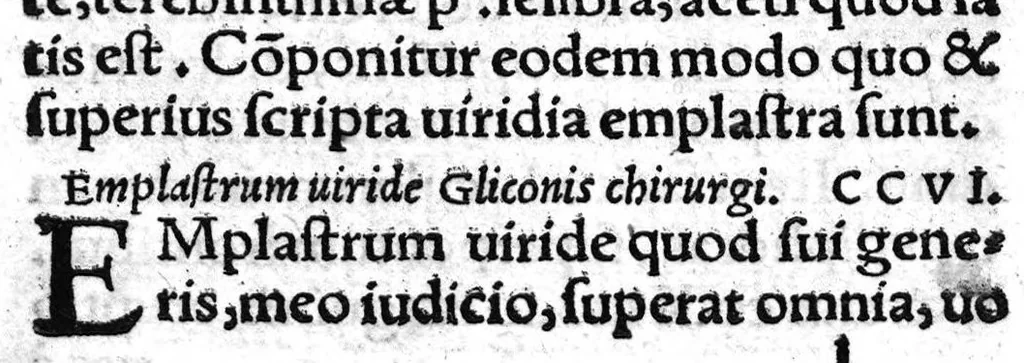 An illustration from Scribonii Largi,... de Compositione medicamentorum liber, jampridem Jo. Ruellii opera e tenebris erutus... Antonii Benivenii libellus de abditis... ac mirandis morborum et sanationum causis. Polybus de salubri victus ratione privatorum, Guinterio Joanne Andernaco interprete, 1529, leaf 160
