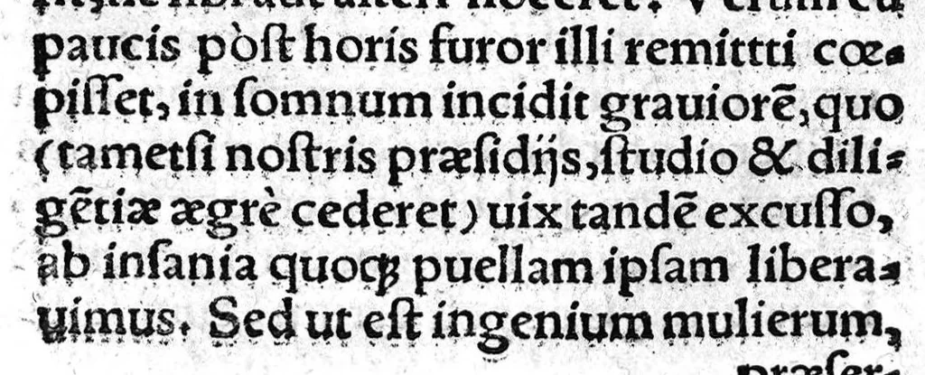 An illustration from Scribonii Largi,... de Compositione medicamentorum liber, jampridem Jo. Ruellii opera e tenebris erutus... Antonii Benivenii libellus de abditis... ac mirandis morborum et sanationum causis. Polybus de salubri victus ratione privatorum, Guinterio Joanne Andernaco interprete, 1529, leaf 311