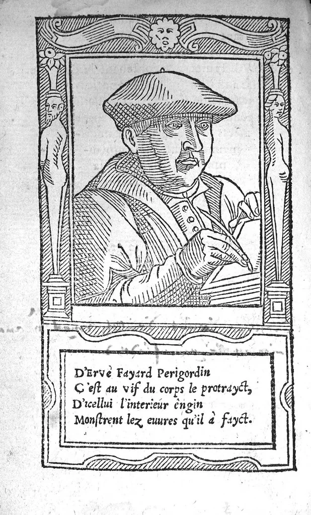 An illustration from Galen sur la faculté des simples medicamens avec l’addiction de Fucse en son herbier, de Silvius, et de plusieurs autres, Declayree l’analogie, et potissime sinnifié si plusieurs en a le simple. Et quels par affinité de facultez sont antiballomenes c’est a dire surrogeables que l’on appelle quid pro quo. Le tout mis en langage françoys par studieux home maystre Ervé Fayard natif de Perigueux, 1548, leaf 9