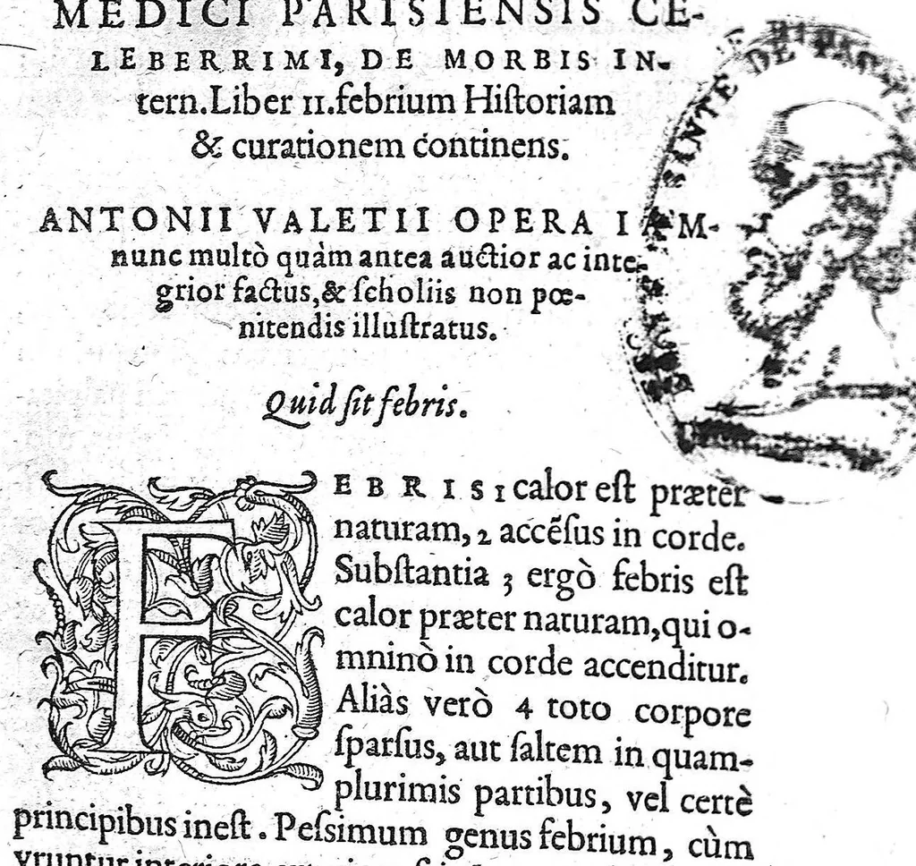 An illustration from De morbis internis, Lib. II, 1572, leaf 640