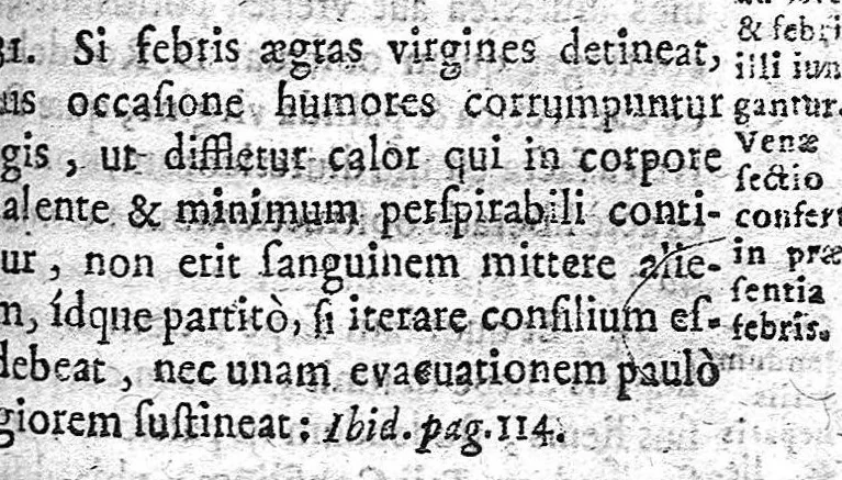 An illustration from Pharos medicorum. Hoc est cautiones, animadversiones et observationes practicae. Ex operibus Guilielmi Ballonii, 1673, leaf 525