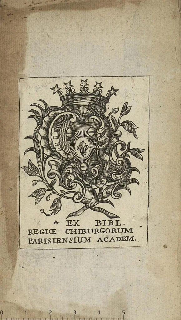 An illustration from Traité de la transpiration des humeurs, qui sont les causes de la maladie. Ou la methode de guerir les malades dans le triste secours de la frequente saignée. Discours philosophique, 1682, leaf 1