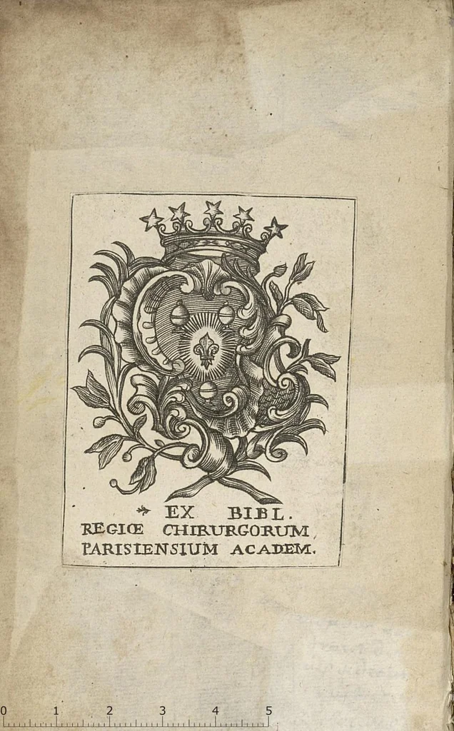 An illustration from Traité chimique de la veritable connoissance des fievres continues, pourprées, et pestilentes. Et des moyens de les guerir & de s'en preserver, tant par les acides que par les sudorifiques..., 1683, leaf 1