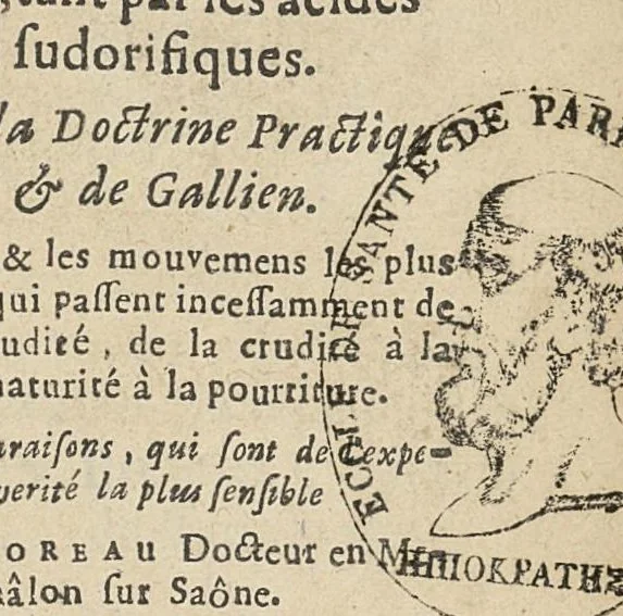 An illustration from Traité chimique de la veritable connoissance des fievres continues, pourprées, et pestilentes. Et des moyens de les guerir & de s'en preserver, tant par les acides que par les sudorifiques..., 1683, leaf 4