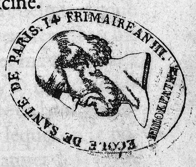 An illustration from Instruction tres utile, par laquelle un chacun se pourra maintenir en santé, tant au temps de peste, comme en autre temps,par Maistre Jehan Guinter d’Andernach Docteur de Paris en Medecine,, 1547, leaf 0