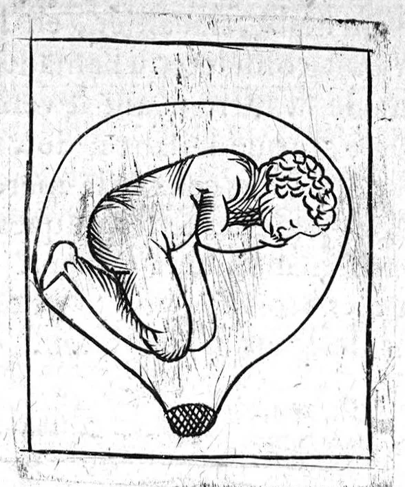 An illustration from Le propagatif de l’homme et secours des femmes en travail d’enfant,utiles & necessaire à toutes personnes. Enrichy de figures, 1623, leaf 100