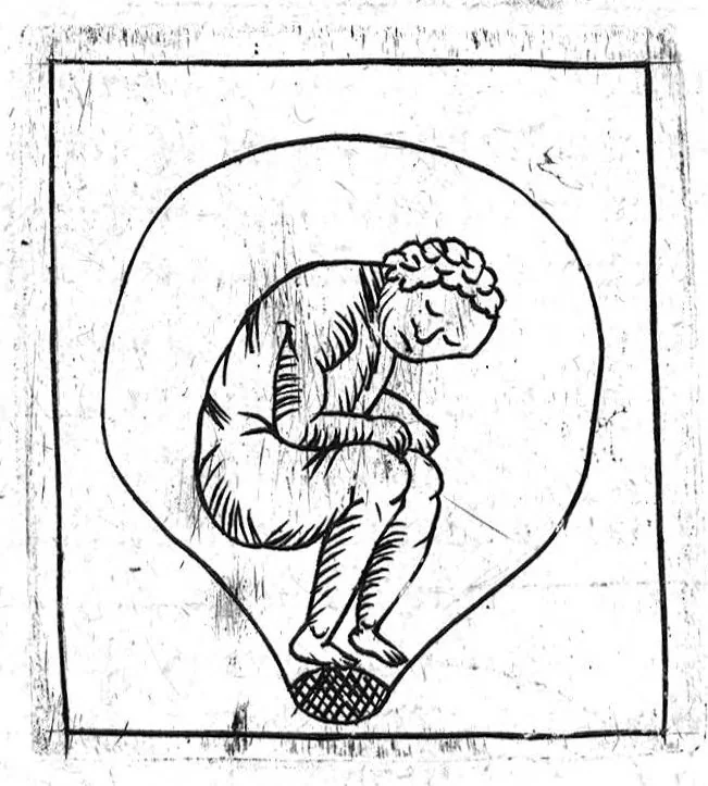 An illustration from Le propagatif de l’homme et secours des femmes en travail d’enfant,utiles & necessaire à toutes personnes. Enrichy de figures, 1623, leaf 99