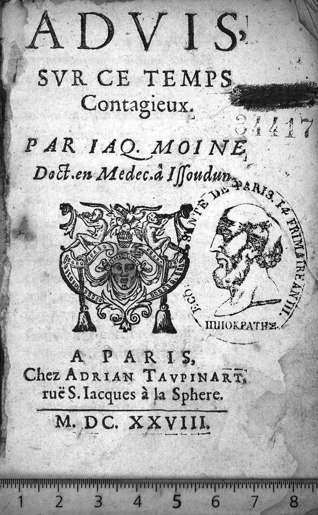 An illustration from Advis sur ce temps contagieux, 1628, leaf 0
