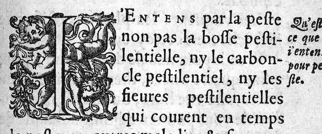 An illustration from Traicté de la peste selon la doctrine des médecins spagyriques, 1629, leaf 158