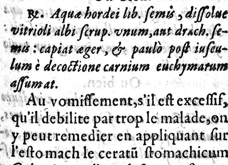 An illustration from Briefve methode pour se conserver en temps de peste. Contenant la preservation & curation de la peste, la sedation de ses accidents ;...dédiée à Messieurs de la Ville d'Agen, 1629, leaf 84