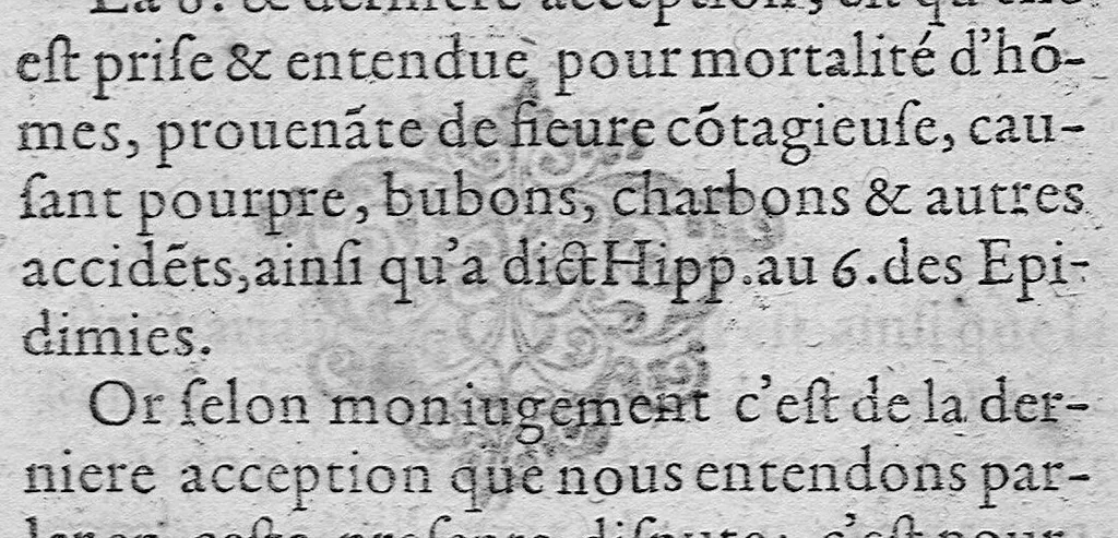 An illustration from Problème sur la nature, préservation et cure de la maladie pestilentielle, 1607, leaf 17