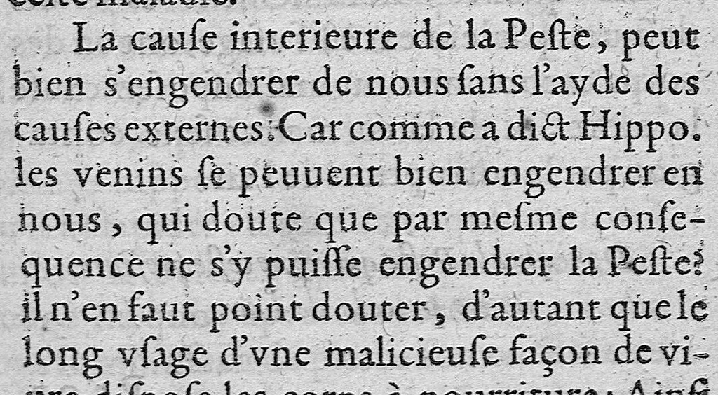 An illustration from Problème sur la nature, préservation et cure de la maladie pestilentielle, 1607, leaf 27