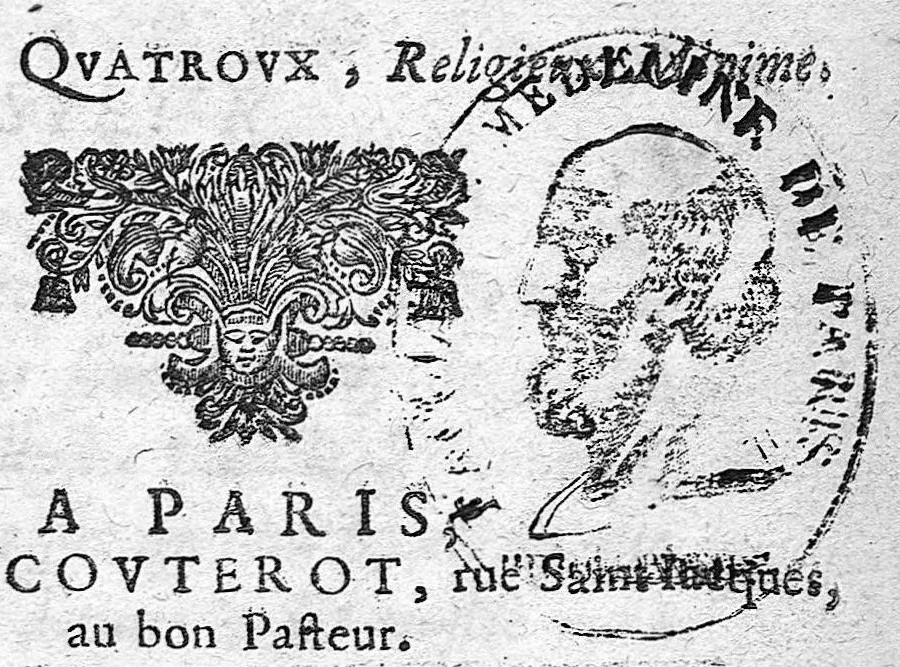 An illustration from Traité de la peste contenant sa définition, ses espèces et différences, ses causes, ses signes, ses accidens, sa cure et les moyens de s'en garentir, 1671, leaf 0