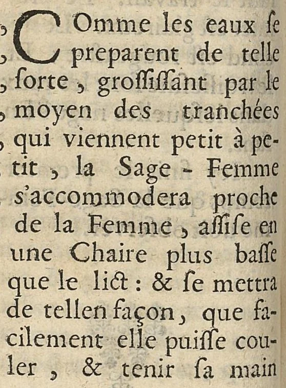 An illustration from L'accoucheur methodique, qui enseigne la maniere d'operer dans tous les accouchements naturels et artificiels..., 1676, leaf 117