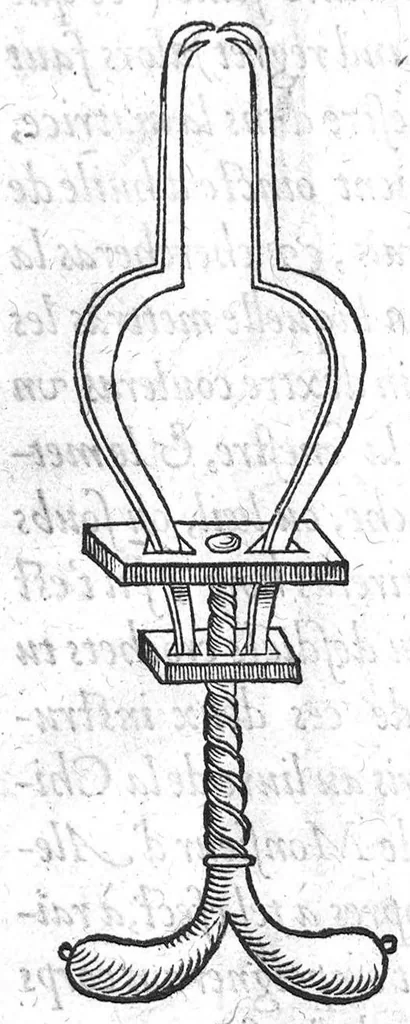 An illustration from Deux livres de chirurgie, I. De la generation de l’homme, et maniere d’extraire les enfans hors du ventre de la mere, ensemble ce qu’il faut faire pour la faire mieux, et plus tost accoucher, avec la cure de plusieurs maladies qui luy peuvent survenir. 2. Des monstres tant terrestres que marins, avec leurs portrait. Plus un petit traité des plaies faites aux parties nerveuses. Par Ambroise Paré, premier Chirurgien du Roy, et juré à Paris,, 1573, leaf 167