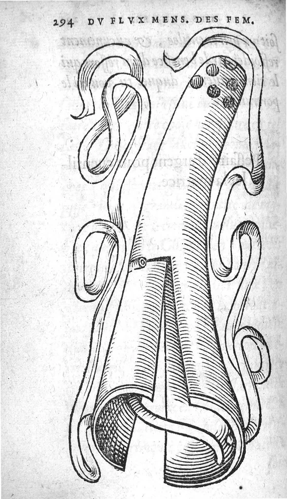 An illustration from Deux livres de chirurgie, I. De la generation de l’homme, et maniere d’extraire les enfans hors du ventre de la mere, ensemble ce qu’il faut faire pour la faire mieux, et plus tost accoucher, avec la cure de plusieurs maladies qui luy peuvent survenir. 2. Des monstres tant terrestres que marins, avec leurs portrait. Plus un petit traité des plaies faites aux parties nerveuses. Par Ambroise Paré, premier Chirurgien du Roy, et juré à Paris,, 1573, leaf 313