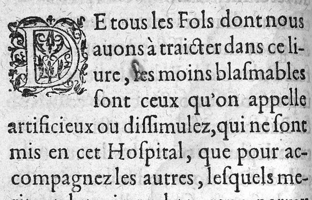 An illustration from L'Hospital des fols incurables..., 1620, leaf 129
