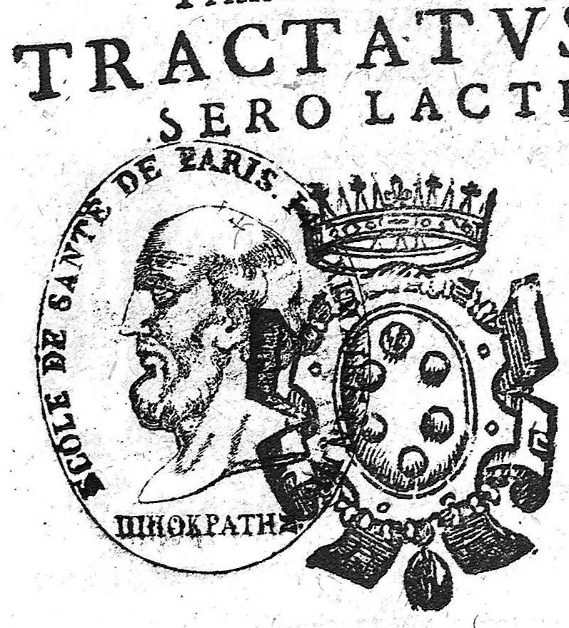An illustration from Tractatus de sero lactis, 1631, leaf 0
