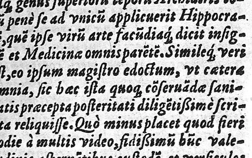 An illustration from Commentarii de sanitate tuenda in primum librum de Re medica Aurel. Cornelii Celsi, 1558, leaf 6