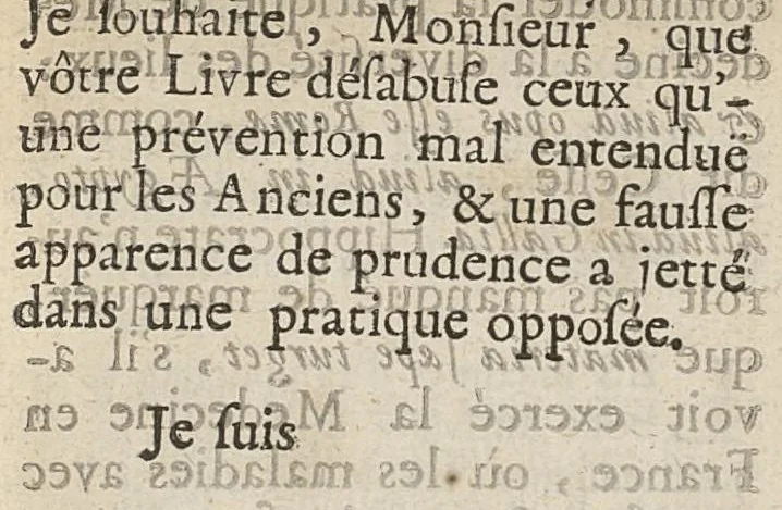 An illustration from Nouvelle pratique des maladies aigues et de toutes celles qui dependent de la fermentation des liqueurs. tome premier, 1698, leaf 36