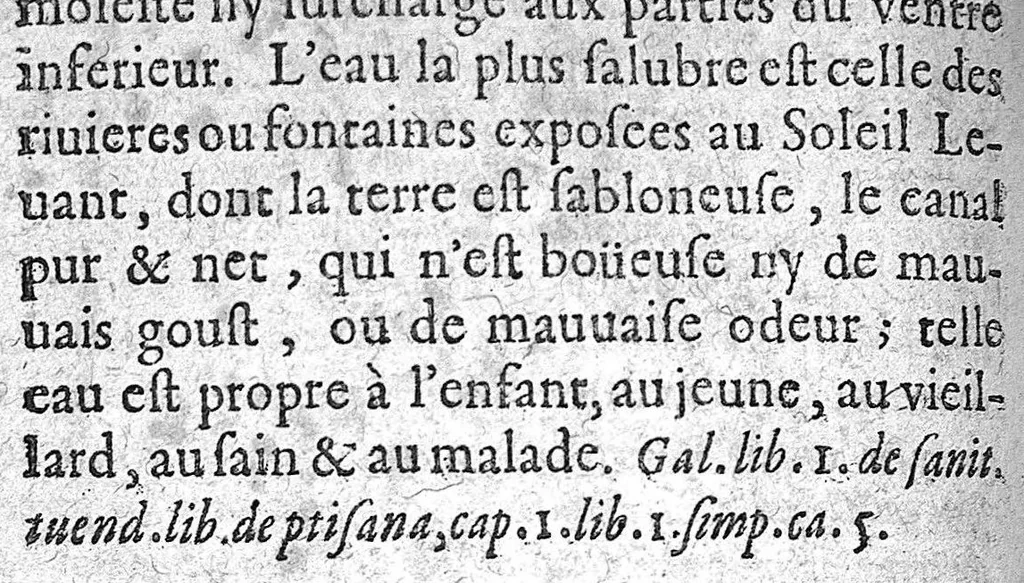An illustration from Régime de l'école de Salerne, traduit et commenté par Michel Le Long, 1637, leaf 197