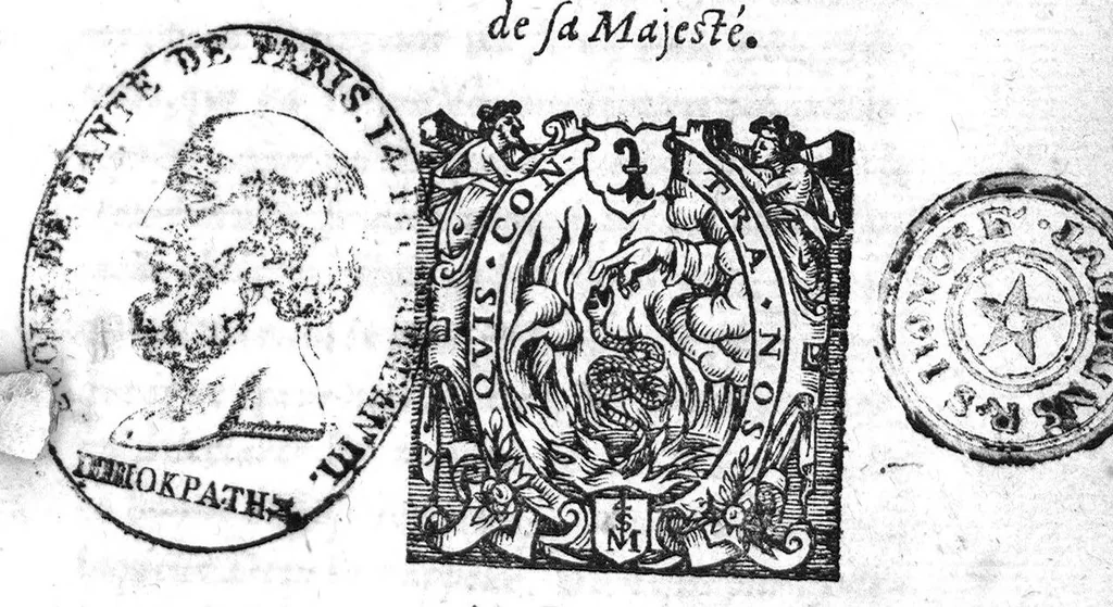 An illustration from Le gouvernement necessaire à chacun pour vivre longuement en santé. Dedié au Roy Tres-chrestien de France et de Navarre, Henry IIII. Par Nicolas Abraham, Sr de La Framboisiere, Conseiller et Medecin ordinaire de sa Majesté, 1600, leaf 0