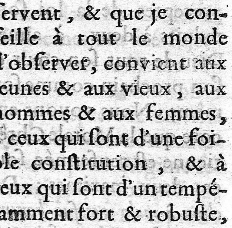 An illustration from Régime de santé pour se procurer une longue vie et une vieillesse heureuse, fondé sur la maxime de médecine ″a laedentibus et juvantibus″, avec la réponse à la critique par le sieur de La Cour, 1690, leaf 50