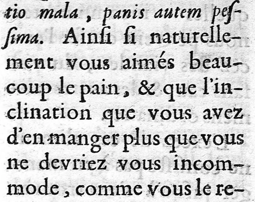 An illustration from Régime de santé pour se procurer une longue vie et une vieillesse heureuse, fondé sur la maxime de médecine ″a laedentibus et juvantibus″, avec la réponse à la critique par le sieur de La Cour, 1690, leaf 96