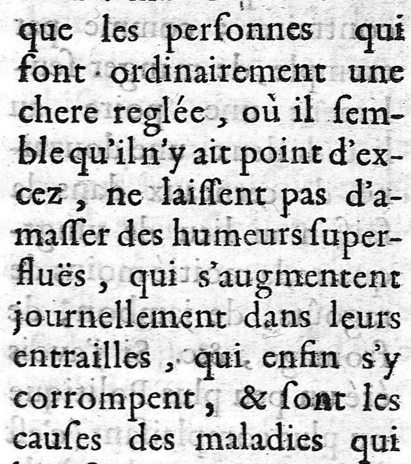 An illustration from Régime de santé pour se procurer une longue vie et une vieillesse heureuse, fondé sur la maxime de médecine ″a laedentibus et juvantibus″, avec la réponse à la critique par le sieur de La Cour, 1690, leaf 98