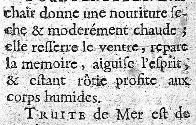 An illustration from Les règles de la santé, ou le véritable régime de vivre que l'on doit observer dans la santé et dans la maladie, et une table qui contient par alphabet les facultez et vertus de tous les alimens tirez des plantes et des animaux dont on use ordinairement, par A. P....., 1684, leaf 193