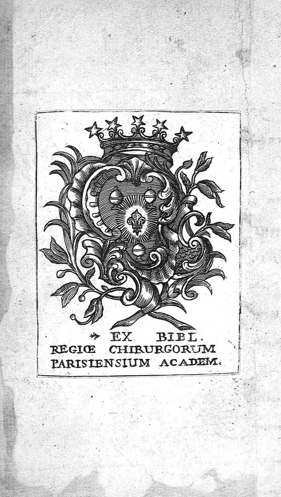 An illustration from La doctrine des raports de chirurgie fondée sur les maximes d'usage et sur la disposition des nouvelles ordonnances, 1684, leaf 0