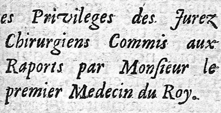 An illustration from La doctrine des raports de chirurgie fondée sur les maximes d'usage et sur la disposition des nouvelles ordonnances, 1684, leaf 47