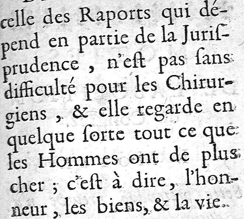 An illustration from La doctrine des raports de chirurgie fondée sur les maximes d'usage et sur la disposition des nouvelles ordonnances, 1684, leaf 97