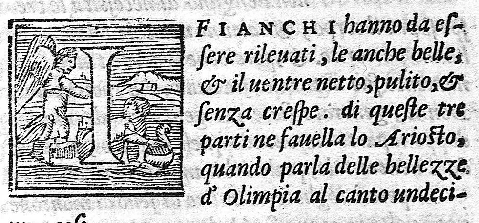 An illustration from Gli ornamenti delle donne tratti dalle scritture d'una Reina Greca, 1562, leaf 569