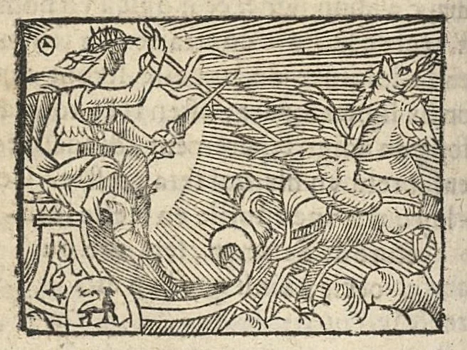 An illustration from La Chiromance et phisiognomie par le regard des membres de l'homme..., le tout mis en françois par Antoine du Moulin masconnois, 1638, leaf 105