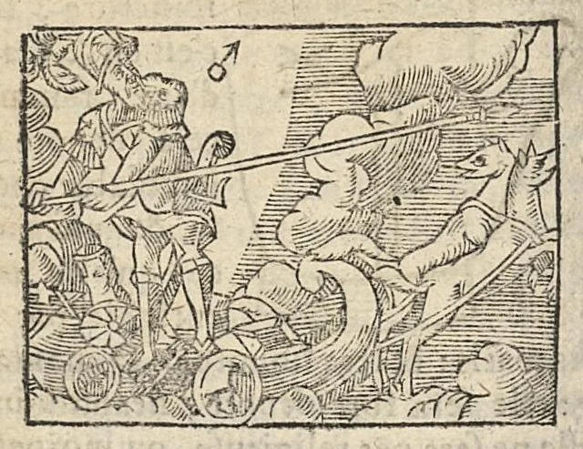 An illustration from La Chiromance et phisiognomie par le regard des membres de l'homme..., le tout mis en françois par Antoine du Moulin masconnois, 1638, leaf 109