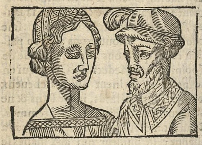 An illustration from La Chiromance et phisiognomie par le regard des membres de l'homme..., le tout mis en françois par Antoine du Moulin masconnois, 1638, leaf 153