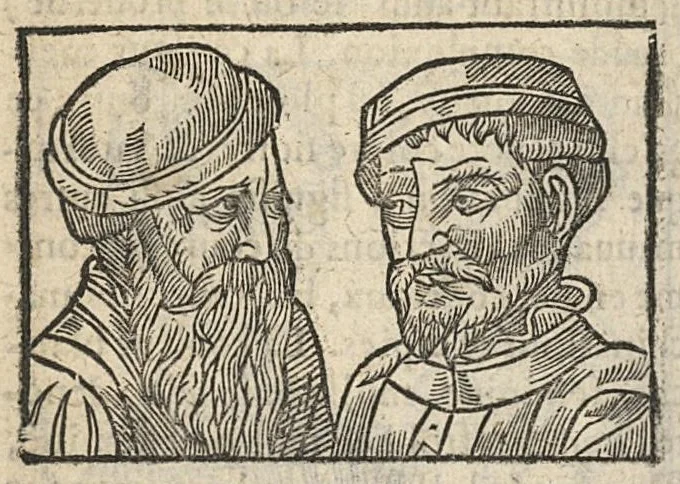 An illustration from La Chiromance et phisiognomie par le regard des membres de l'homme..., le tout mis en françois par Antoine du Moulin masconnois, 1638, leaf 155