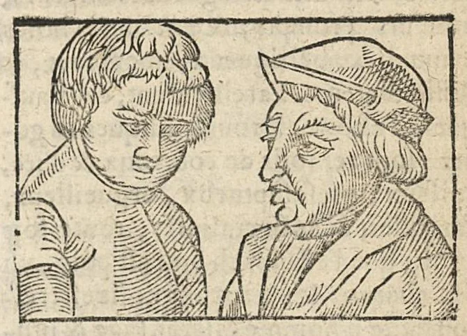 An illustration from La Chiromance et phisiognomie par le regard des membres de l'homme..., le tout mis en françois par Antoine du Moulin masconnois, 1638, leaf 160