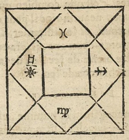 An illustration from La Chiromance et phisiognomie par le regard des membres de l'homme..., le tout mis en françois par Antoine du Moulin masconnois, 1638, leaf 270